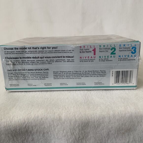 NOS 1992 Monogram 1:24 Scale Plastic Model Kit - #21 Citgo Thunderbird NASCAR - Picture 4 of 5